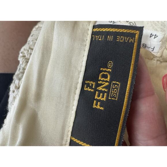 Y2K Fendi XS Crochet Mini Skirt - Picture 9 of 9